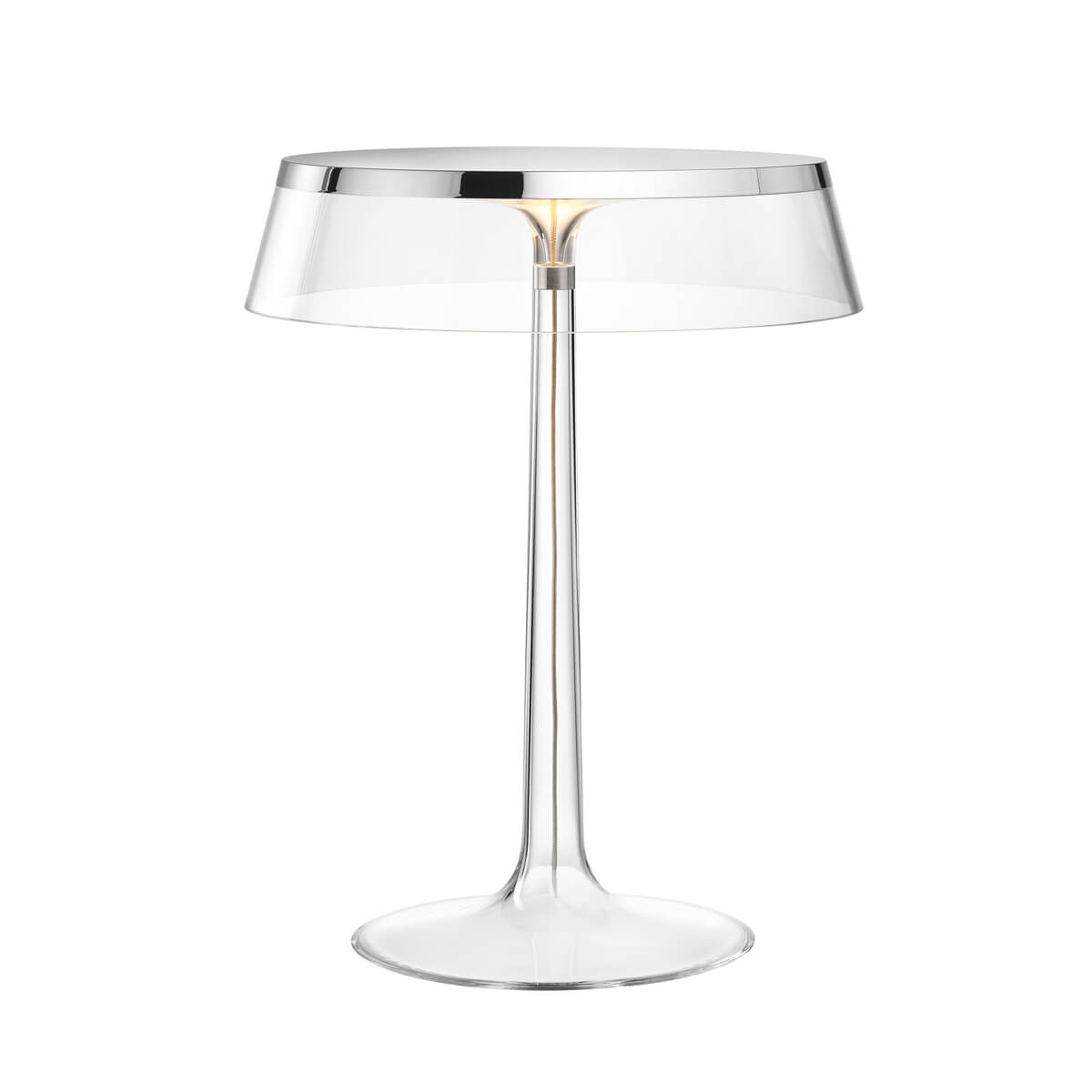 Flos Bon Jour Tischleuchte, Chrom, Krone: transparent