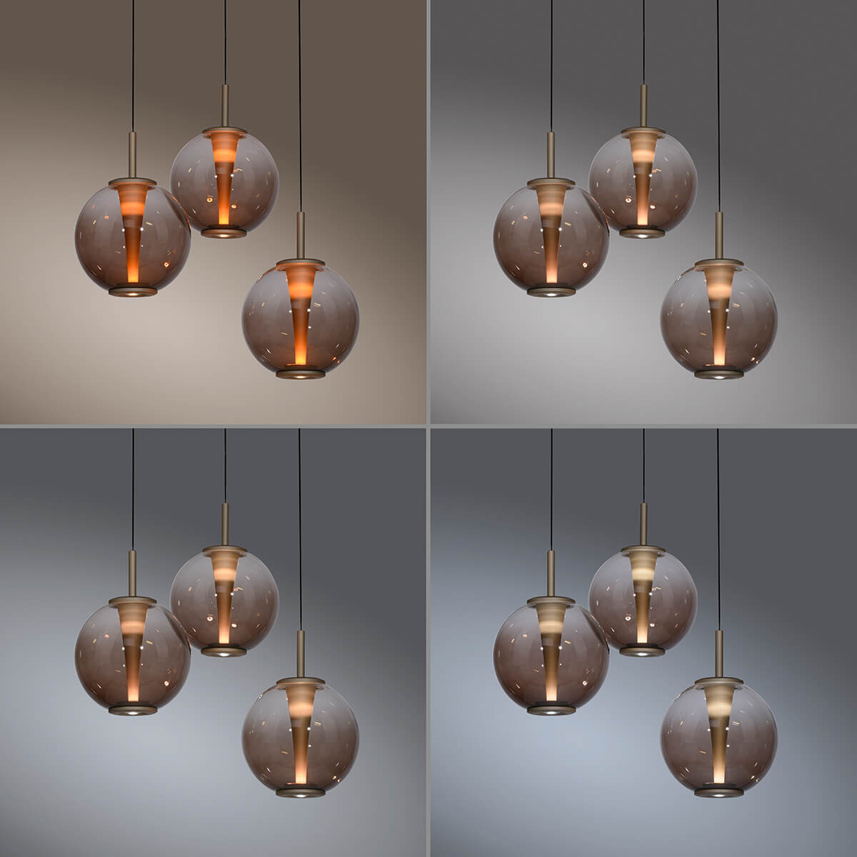 PURE E-Infinity Pendelleuchte mit e-LIFT und CCT