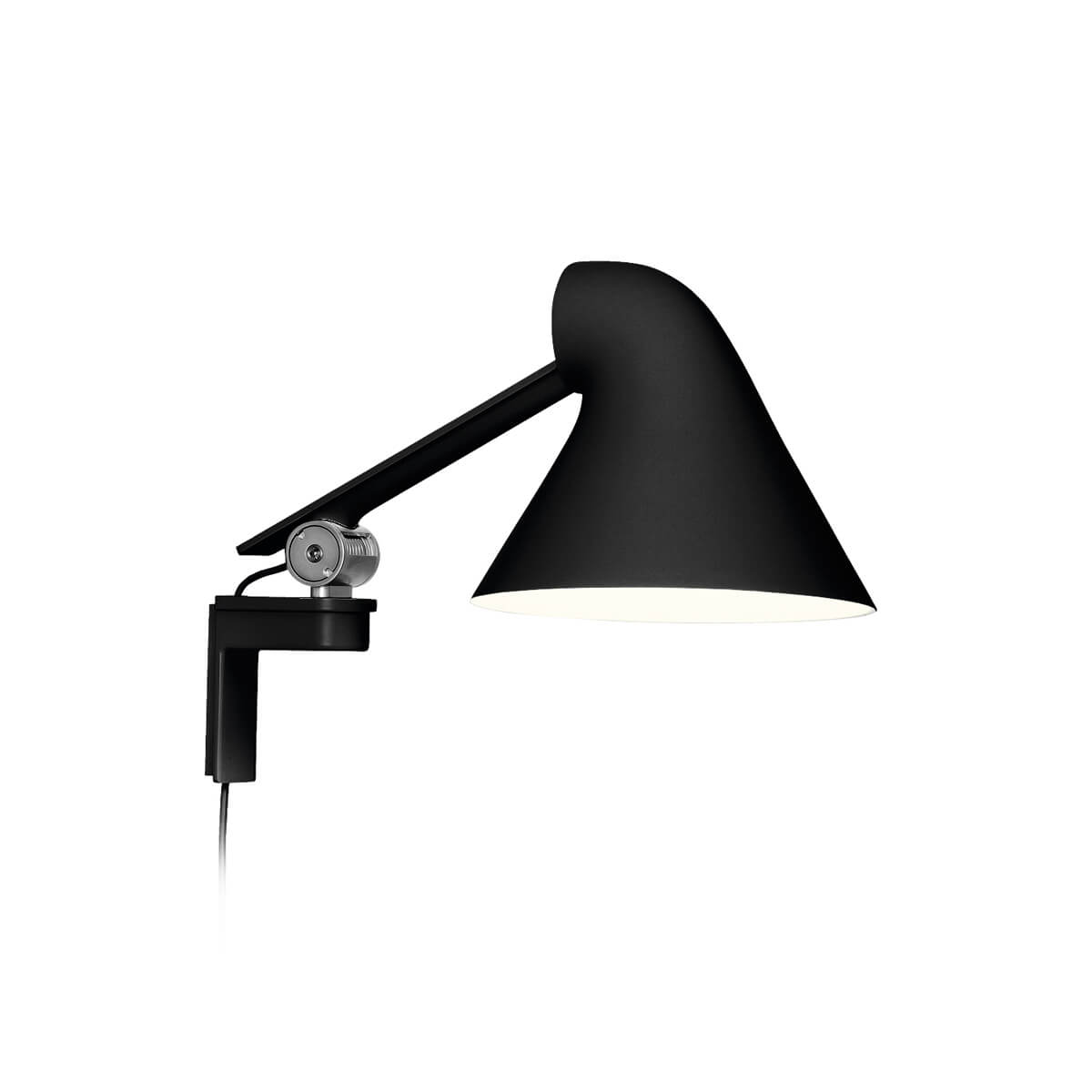 Louis Poulsen NJP LED Wandleuchte short, schwarz