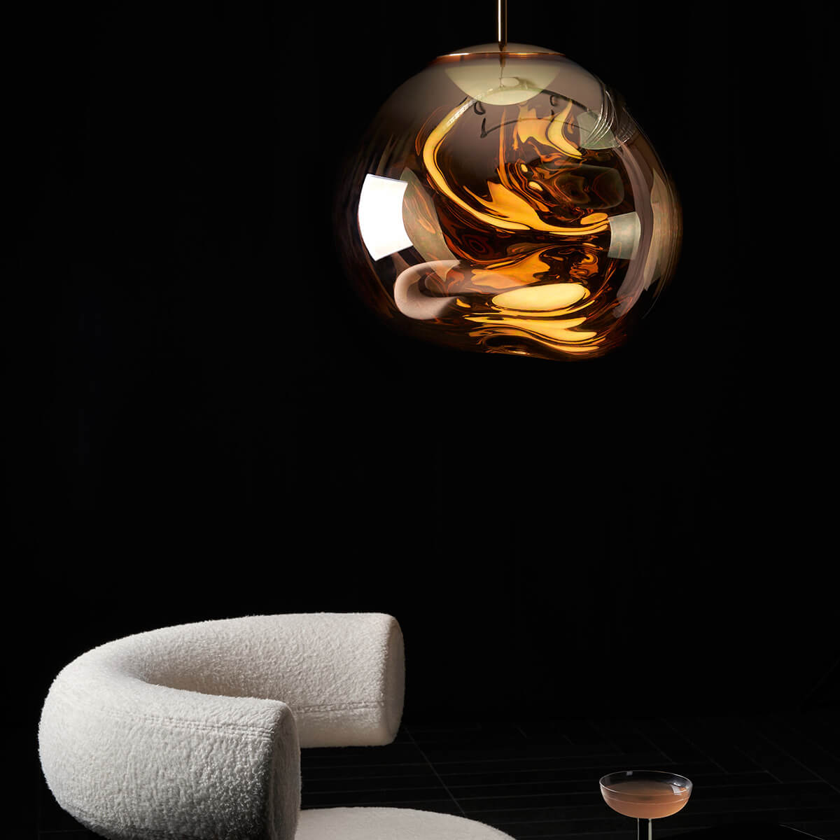 Tom Dixon Melt LED Pendelleuchte, Gold