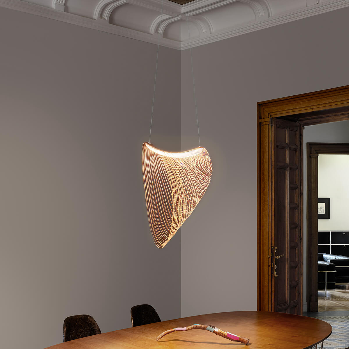 Luceplan Illan LED Sospensione, Birke