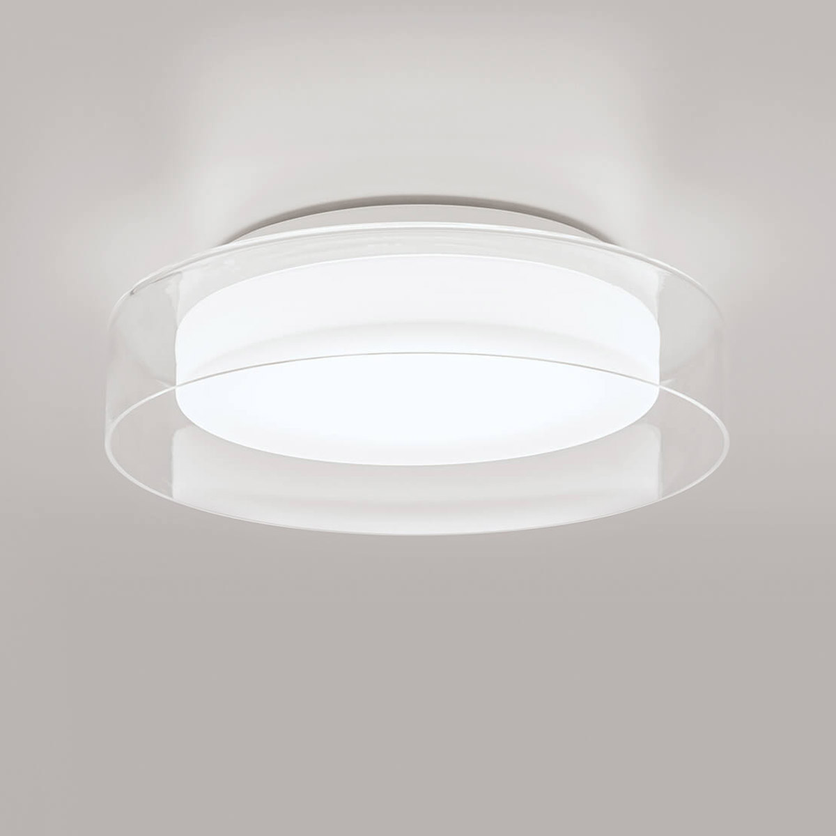 Peill+Putzler Cyla LED Wand- / Deckenleuchte, Ø: 40 cm, Klarglas