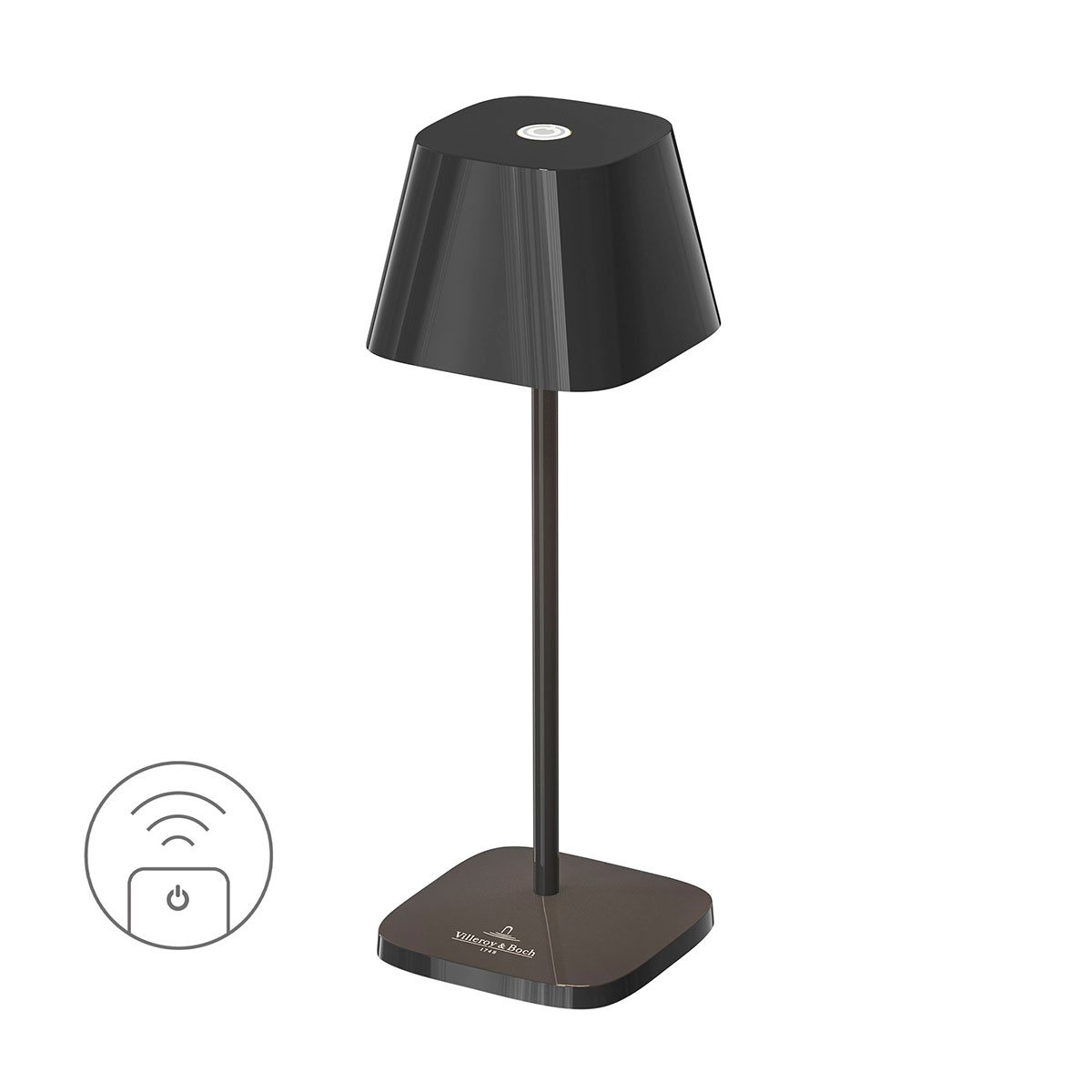Villeroy & Boch Neapel Micro RC LED Akkuleuchte, schwarz-keramik