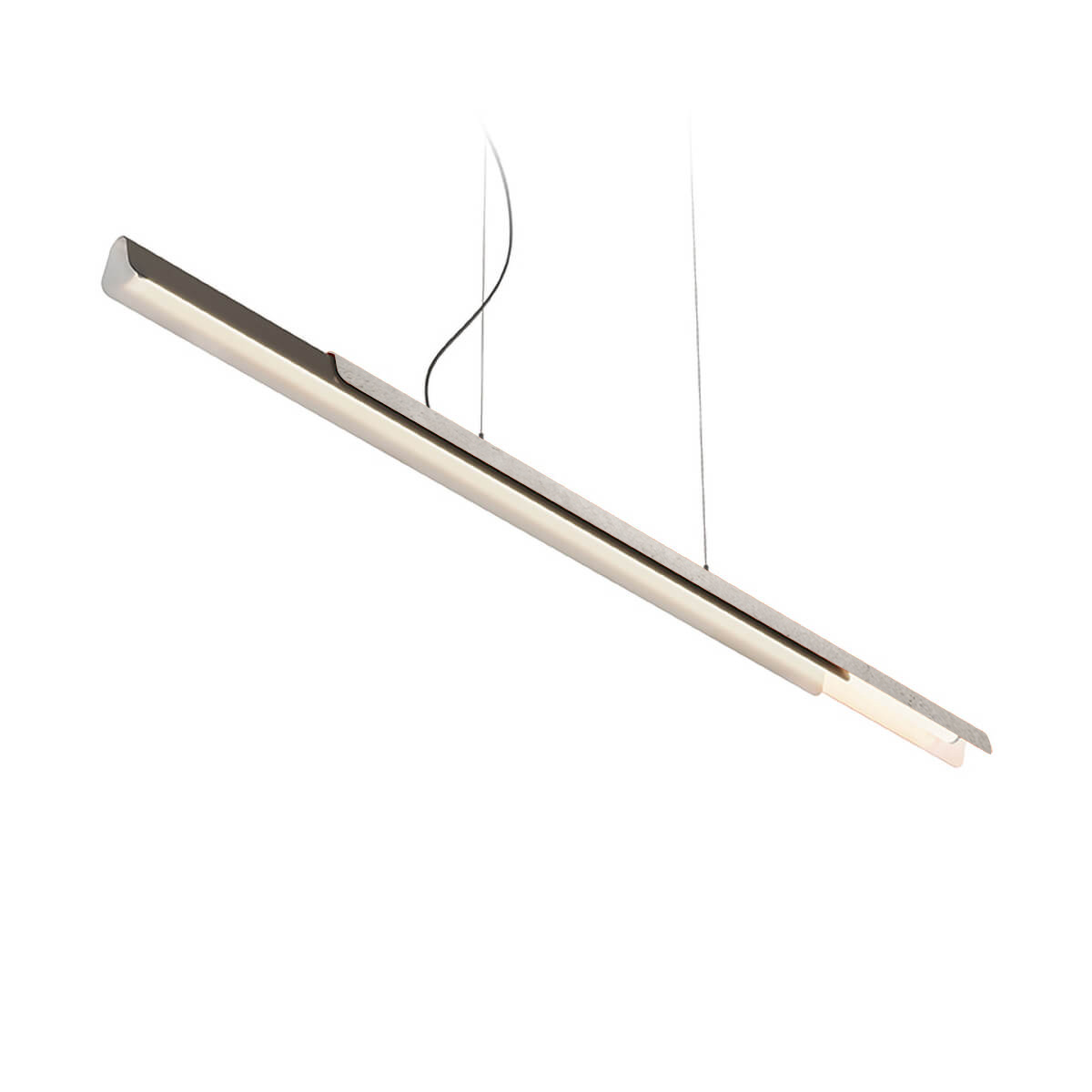 Kundalini Dala Linear LED Pendelleuchte, 2700 K, dunkelgrau / Beton