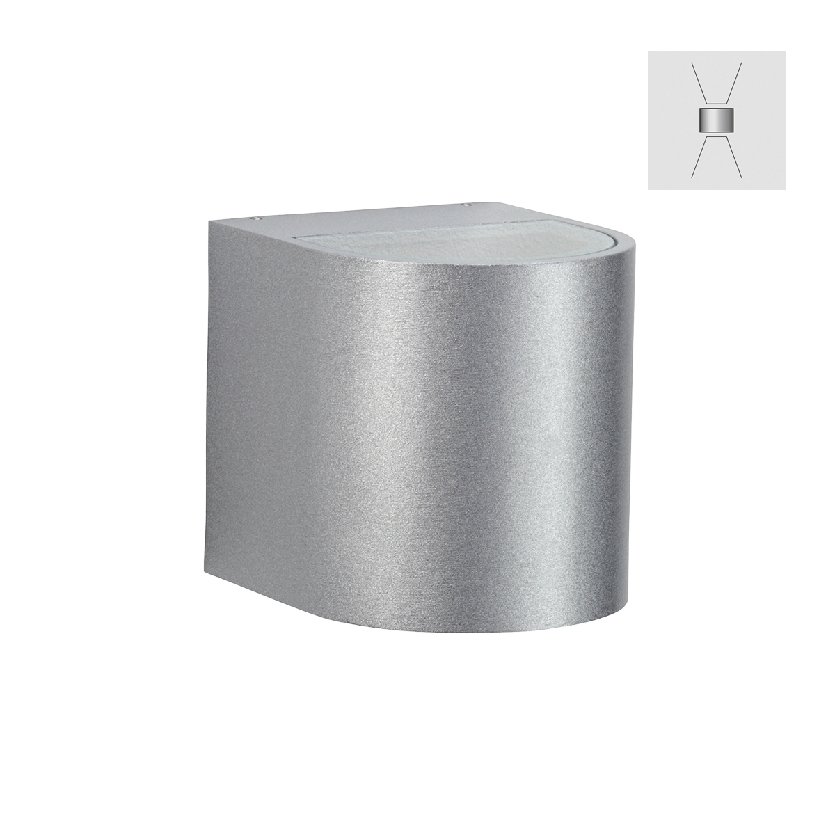 Albert Leuchten 2402 Wandstrahler, breit/breit, Silber