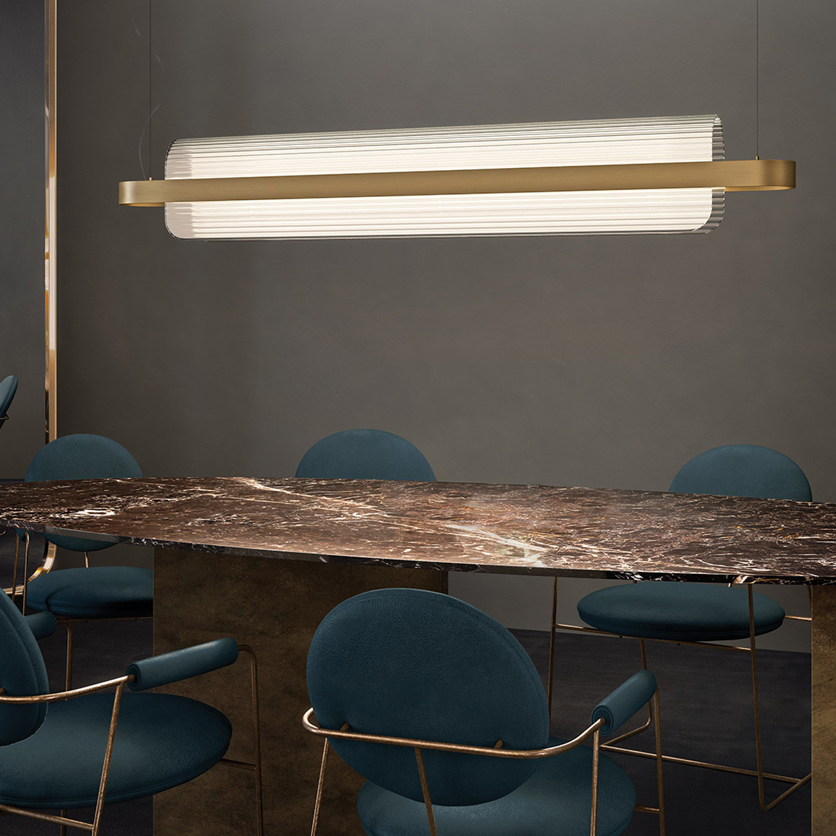 Kundalini Nami LED Pendelleuchte, Messing