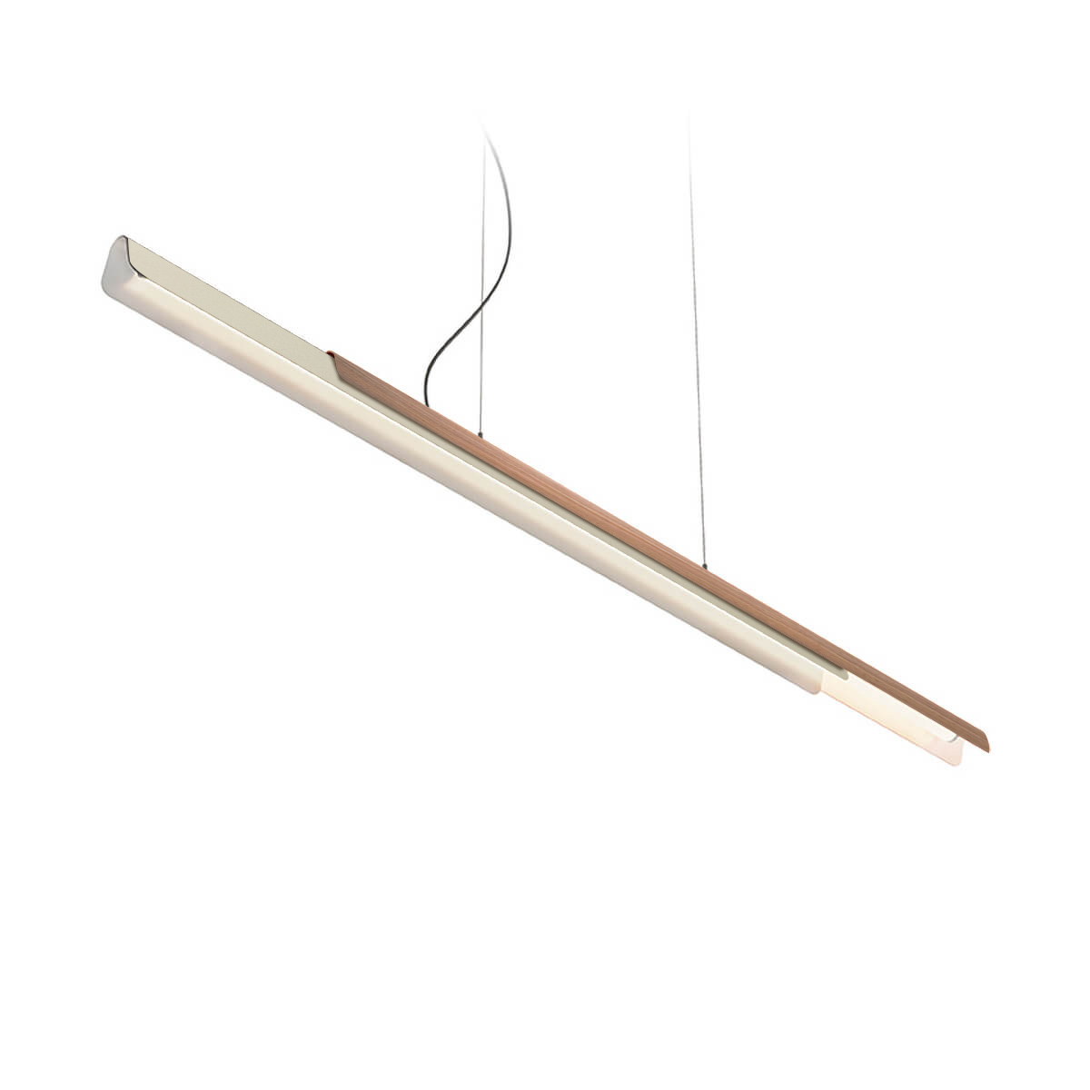 Kundalini Dala Linear LED Pendelleuchte, 2700 K, Sand / Holz