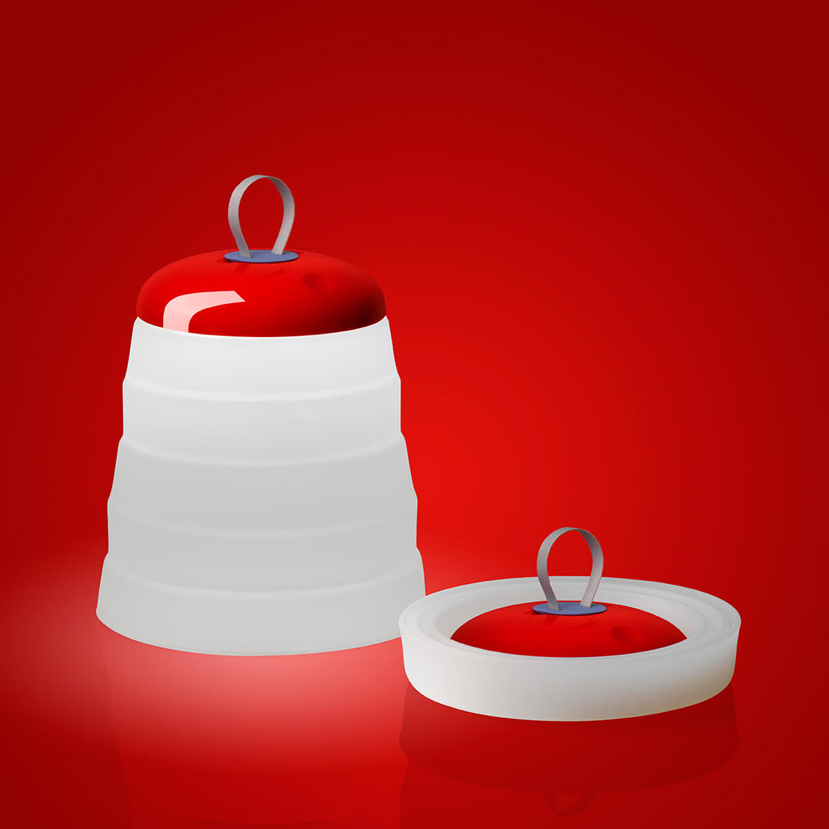 Foscarini Cri Cri LED Tavolo Akkuleuchte, rosso (rot)