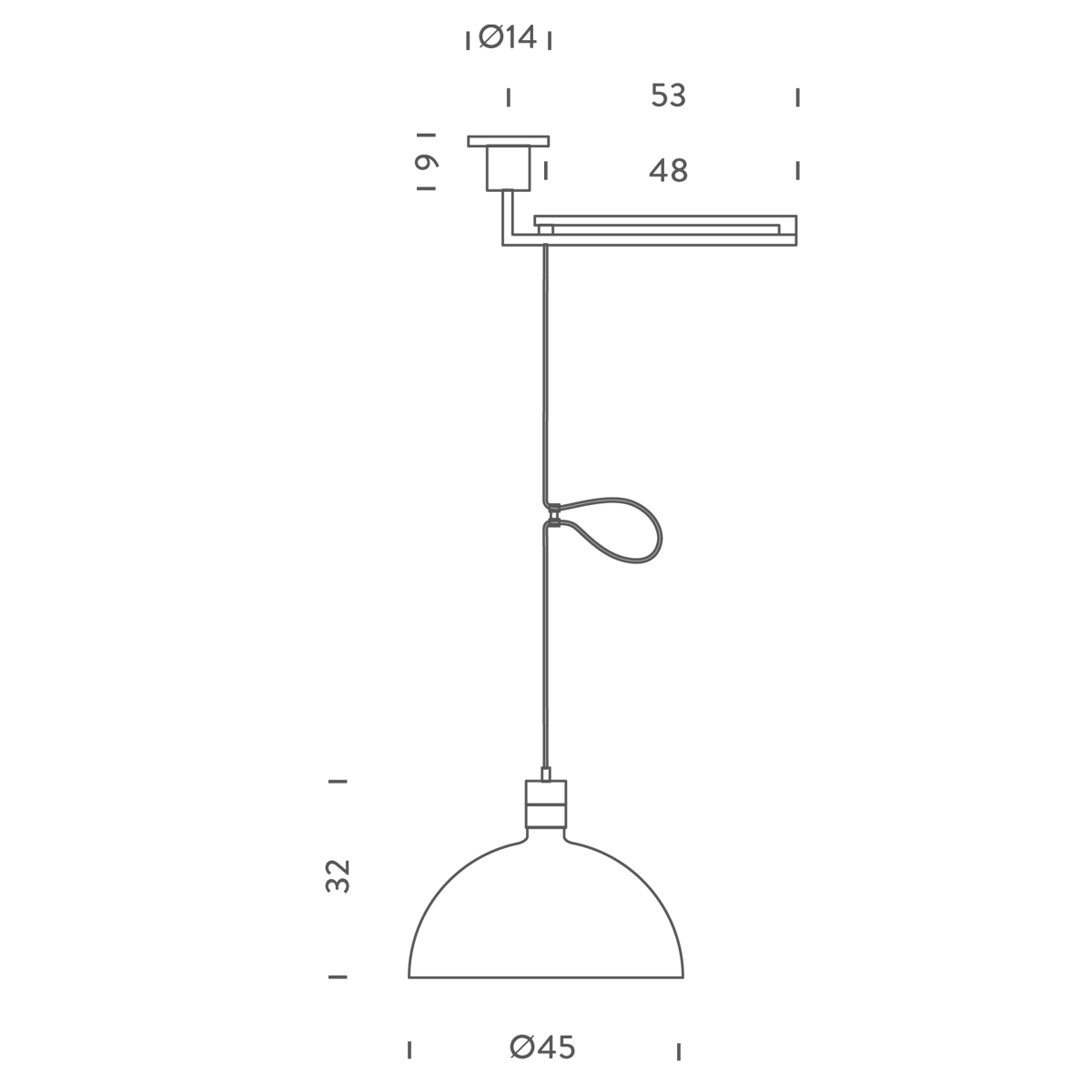 Nemo AS41Z Sospensione, Maßzeichnung
