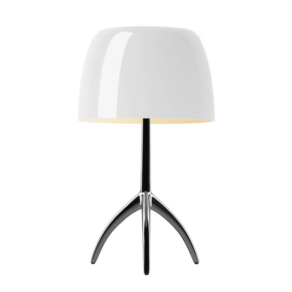 Foscarini Lumiere Grande Tavolo, mit Dimmer, schwarzchrom / warmweiß (ausgeschaltet)