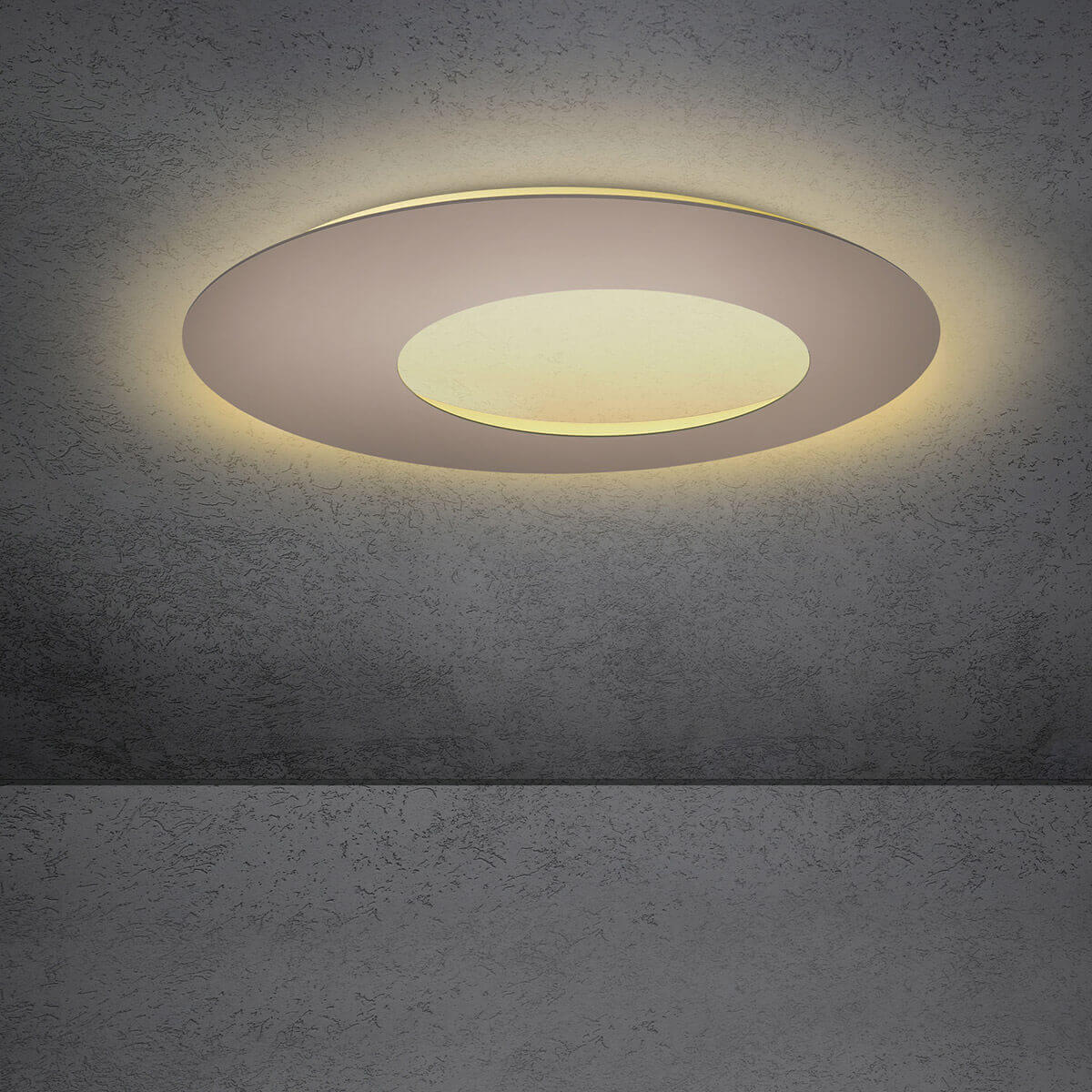 Escale Blade Open LED Wand- / Deckenleuchte, Ø: 79 cm, taupe eloxiert