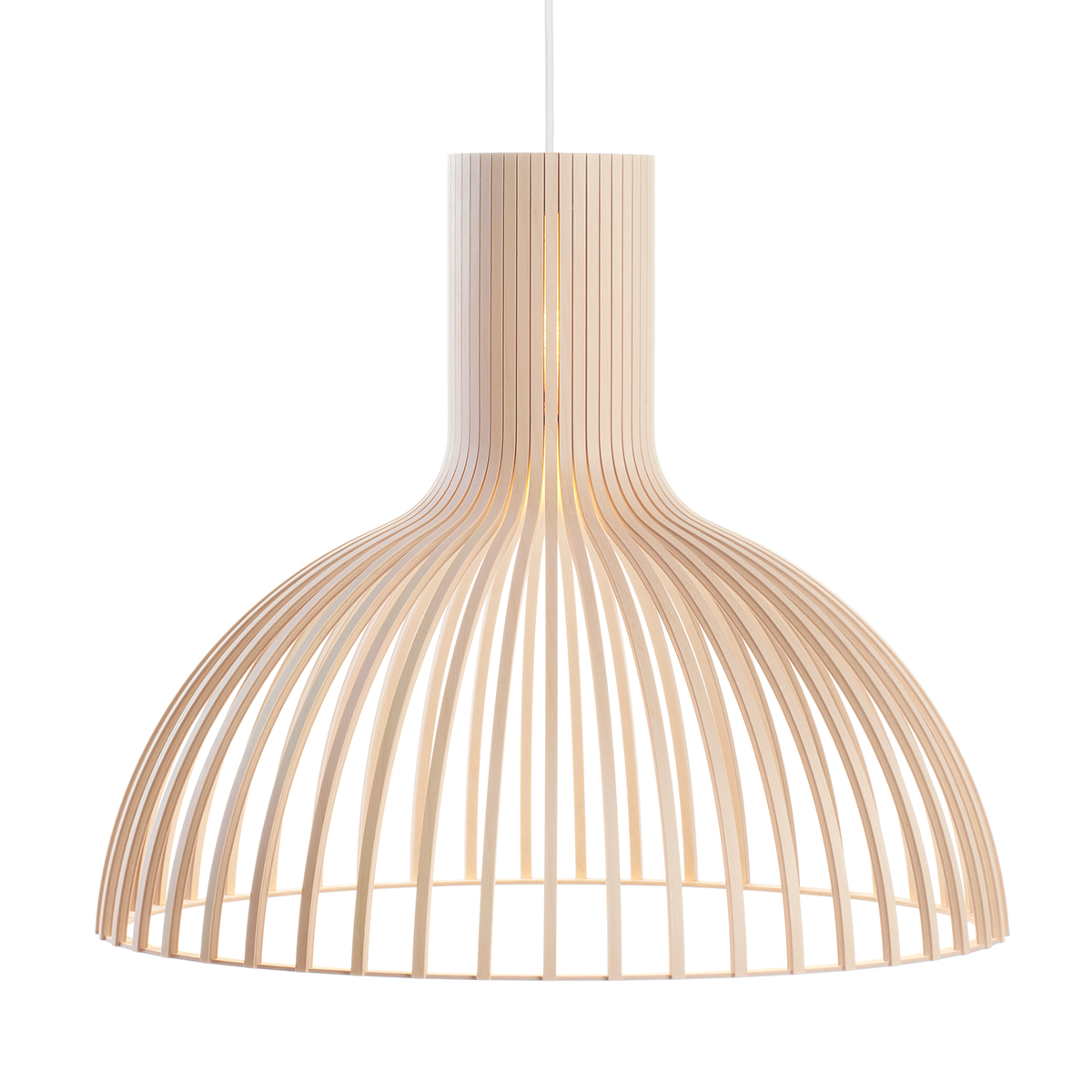 Secto Design Victo 4250 Pendelleuchte, Birke natur, Kabel: weiß
