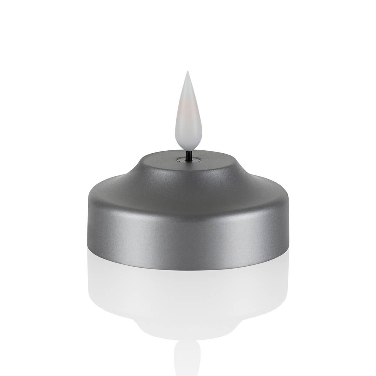 Kooduu Shine 2.0 LED-Kerze für Glow 08 und Glow 10, silbergrau (ausgeschaltet) (©Leuchtenland.com)