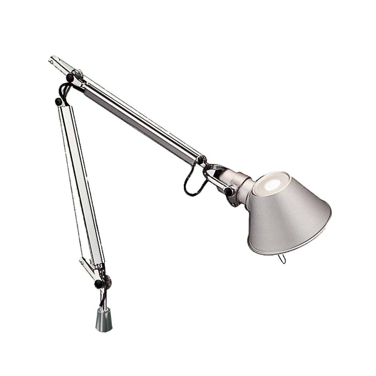 Artemide Tolomeo Micro Tavolo LED mit Schraubbefestigung, Aluminium