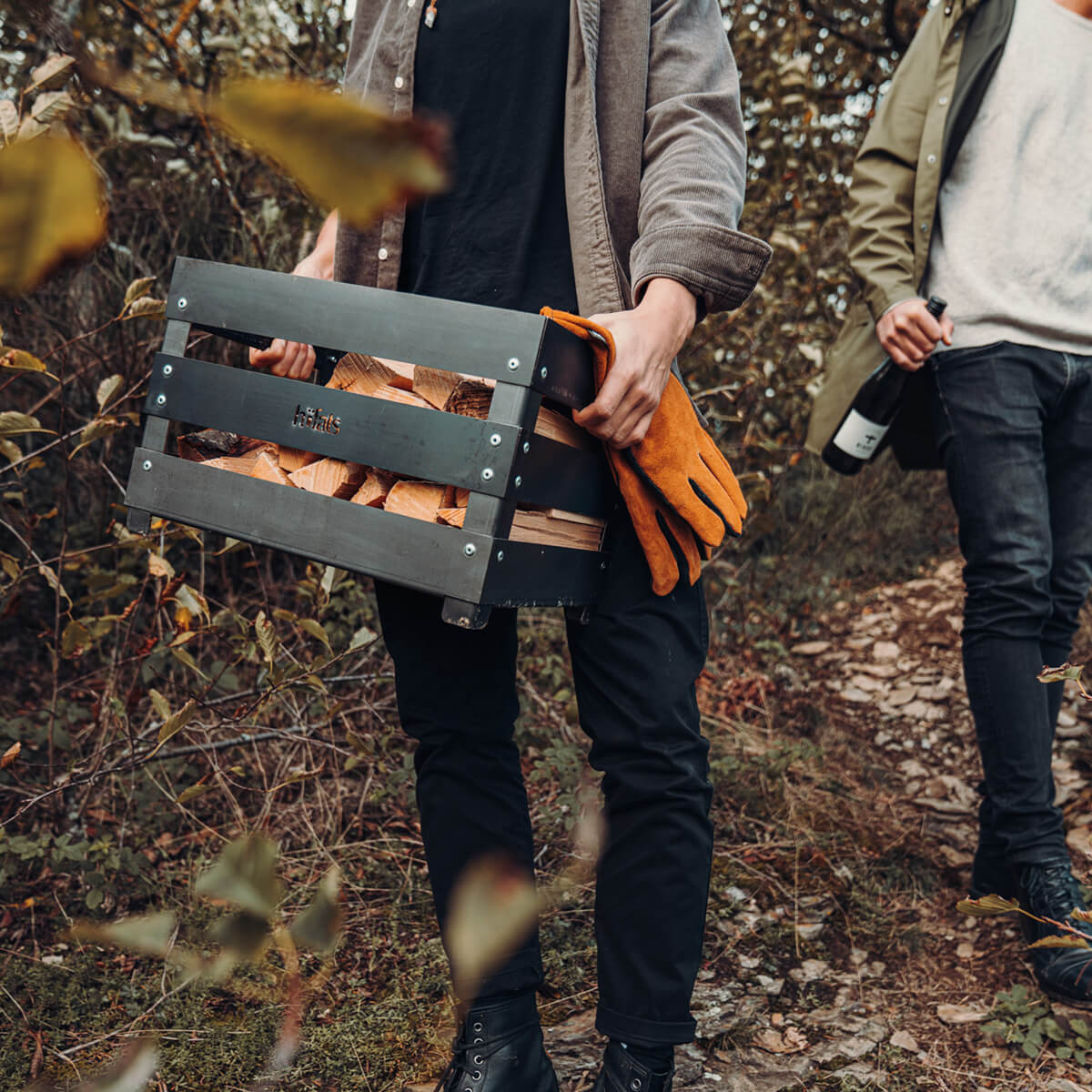 Höfats Crate Feuerkorb, Grill & Hocker, Corten-Stahl