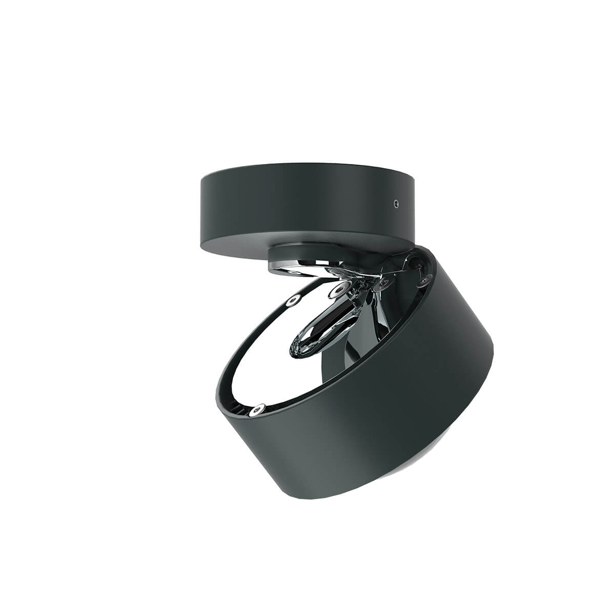Top Light Puk Mini Move LED Deckenleuchte, Gehäuse, anthrazit matt / Chrom, mit Linse klar (nicht inbegriffen)