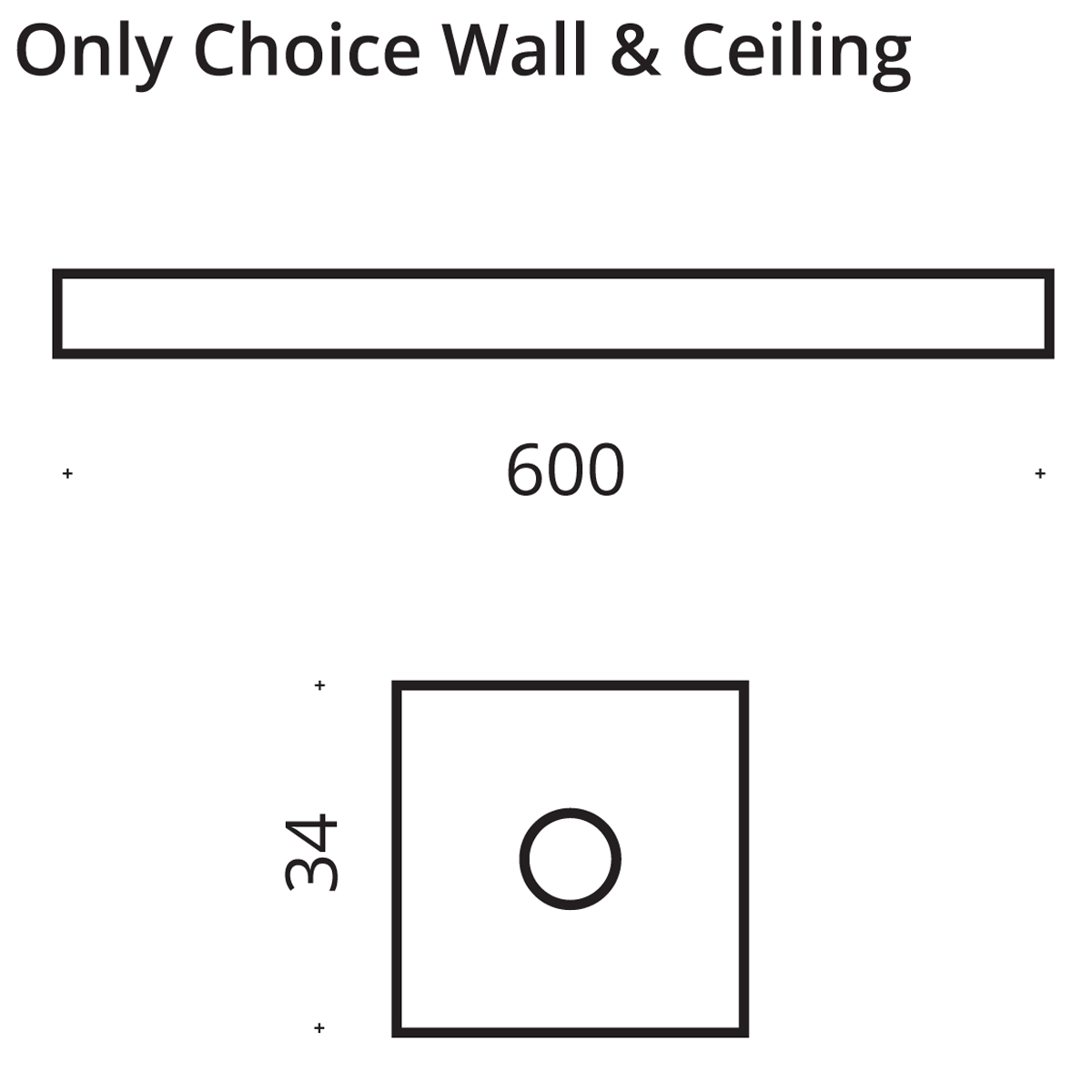 Top Light Only Choice Wall Wandleuchte, 60 cm