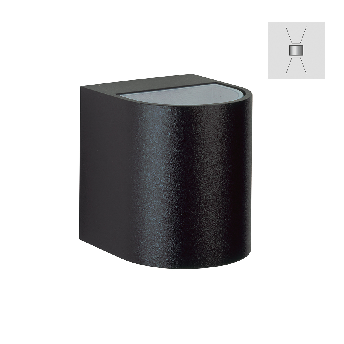 Albert Leuchten 2402 Wandstrahler, breit/breit, schwarz