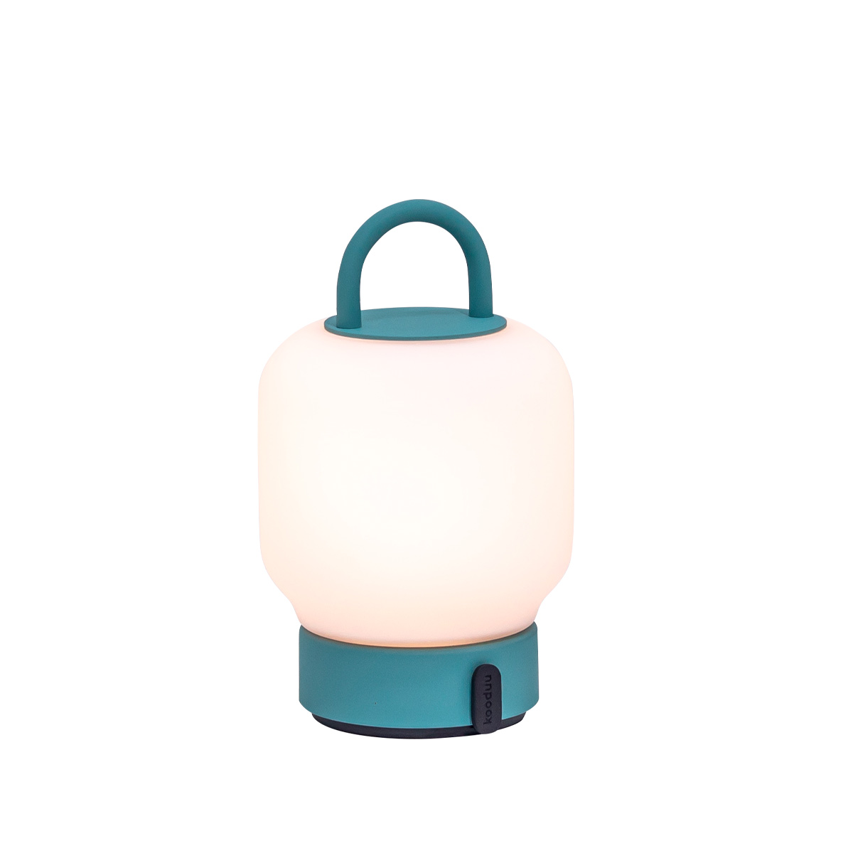 Kooduu Loome LED Akkuleuchte, Smoky teal (blaugrün) (eingeschaltet)