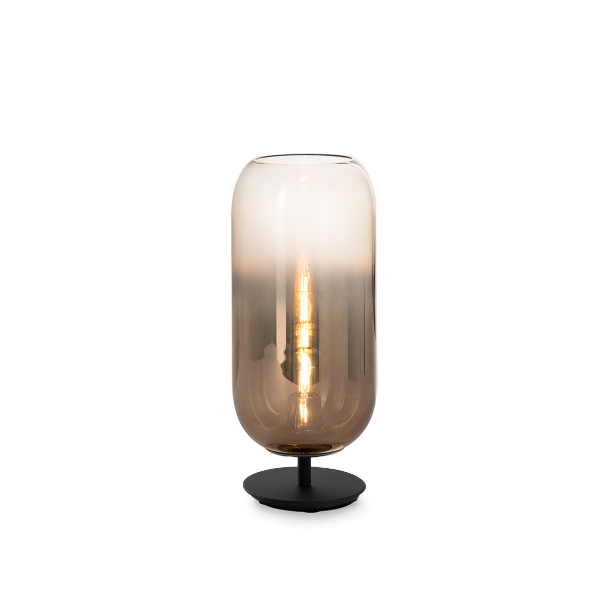 Artemide Gople Lamp Mini Tavolo, schwarz, Schirm: Bronze