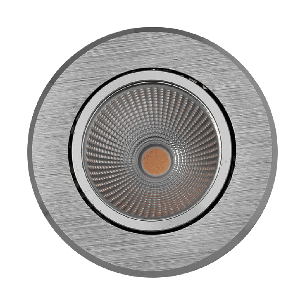 Mobilux MOBiDIM COB Power R LED Einbaustrahler, Dim-to-Warm, Aluminium gebürstet, poliert