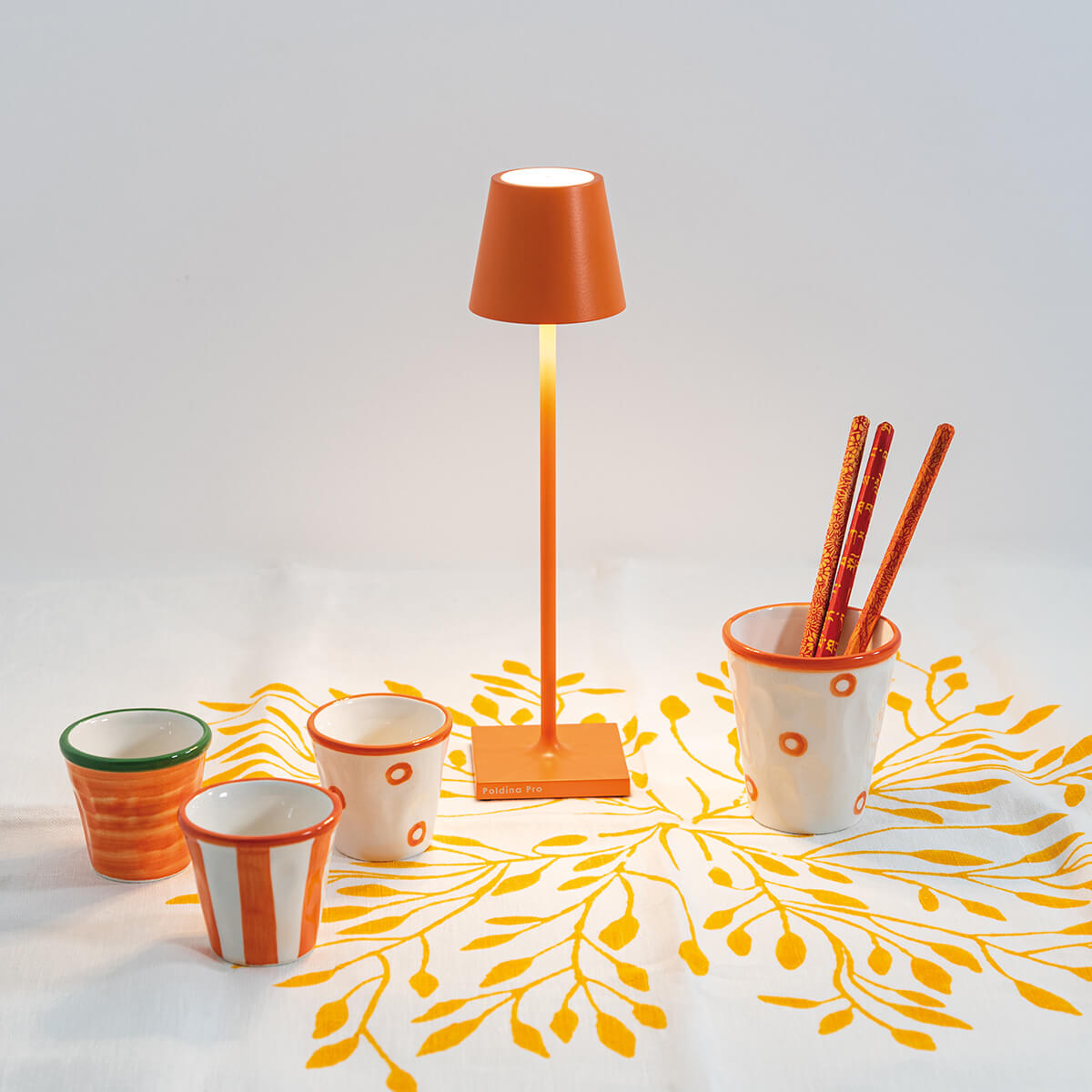 Zafferano AiLati Poldina micro Pro LED Akkuleuchte, orange