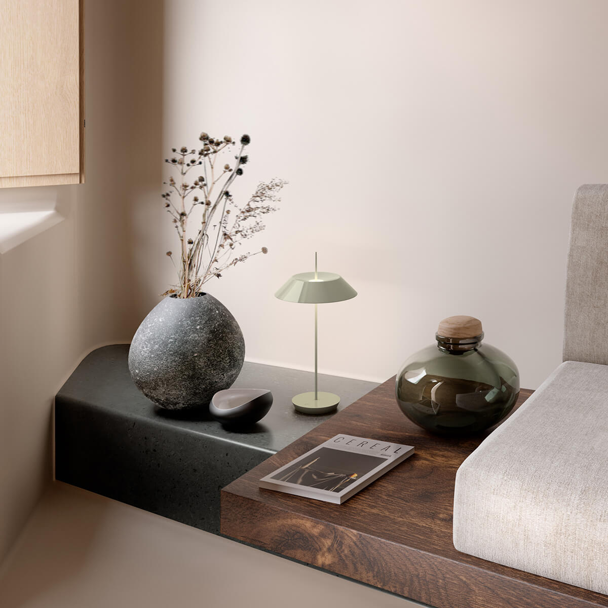 Vibia Mayfair Mini 5495 LED Akkuleuchte, grün