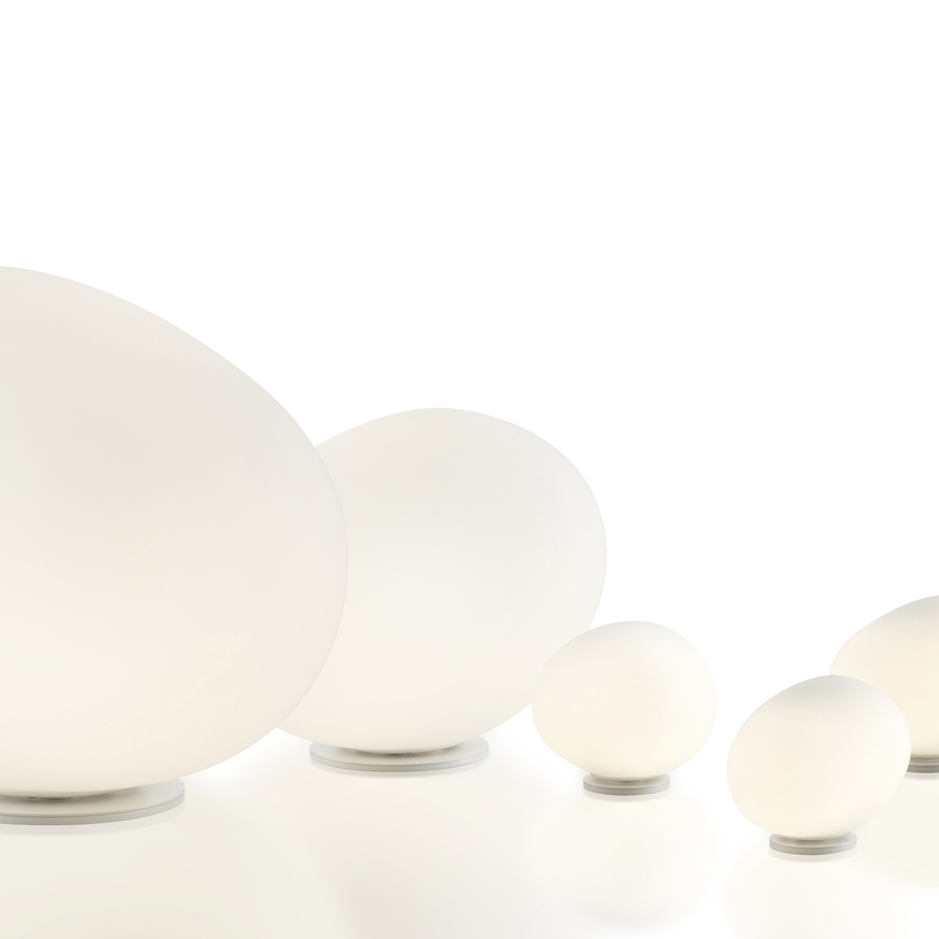 Foscarini Gregg Piccola Tavolo, Gregg Media Tavolo und Gregg Grande Tavolo, bianco (weiß)