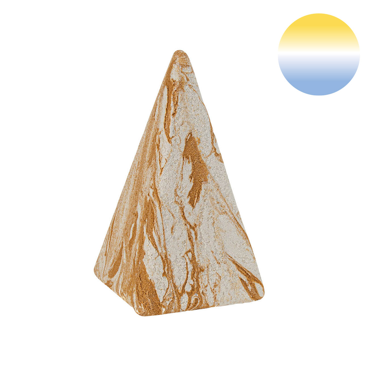 Epstein-Design Pyramide Sahara LED Akkuleuchte, Höhe: 36 cm, Sandstein