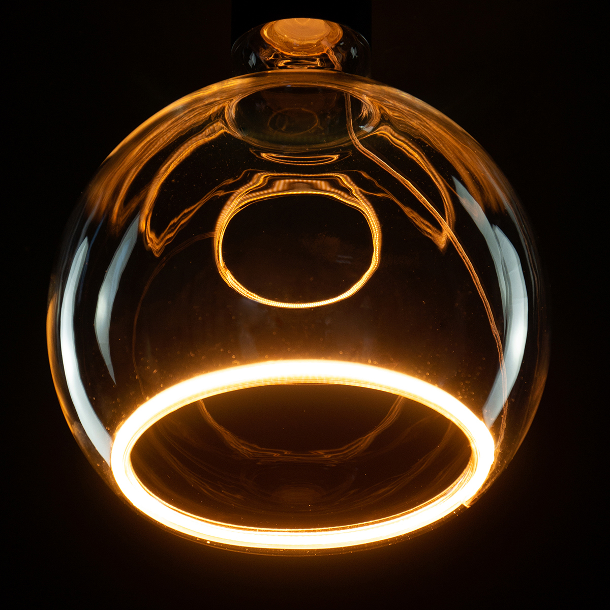 Segula LED Floating Globe 150 smokey grau E27, 6 W, 1900 K, dimmbar, Ø: 15 cm