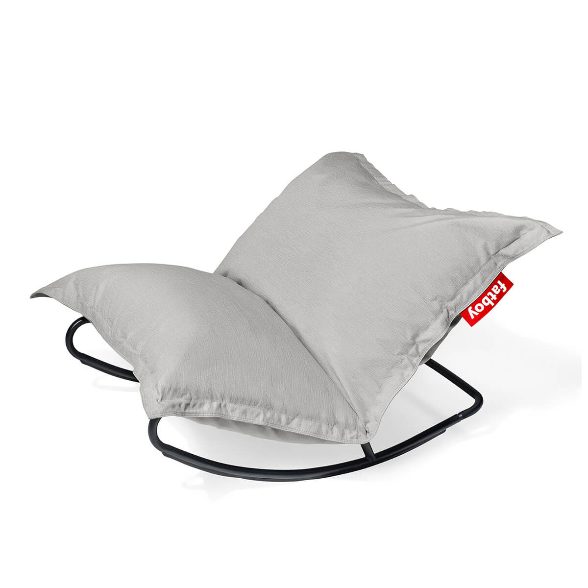Fatboy Rock 'n Roll Schaukelstuhl & Original Outdoor Sitzsack, Combi Deal, Sitzsack: Mist (nebelgrau)