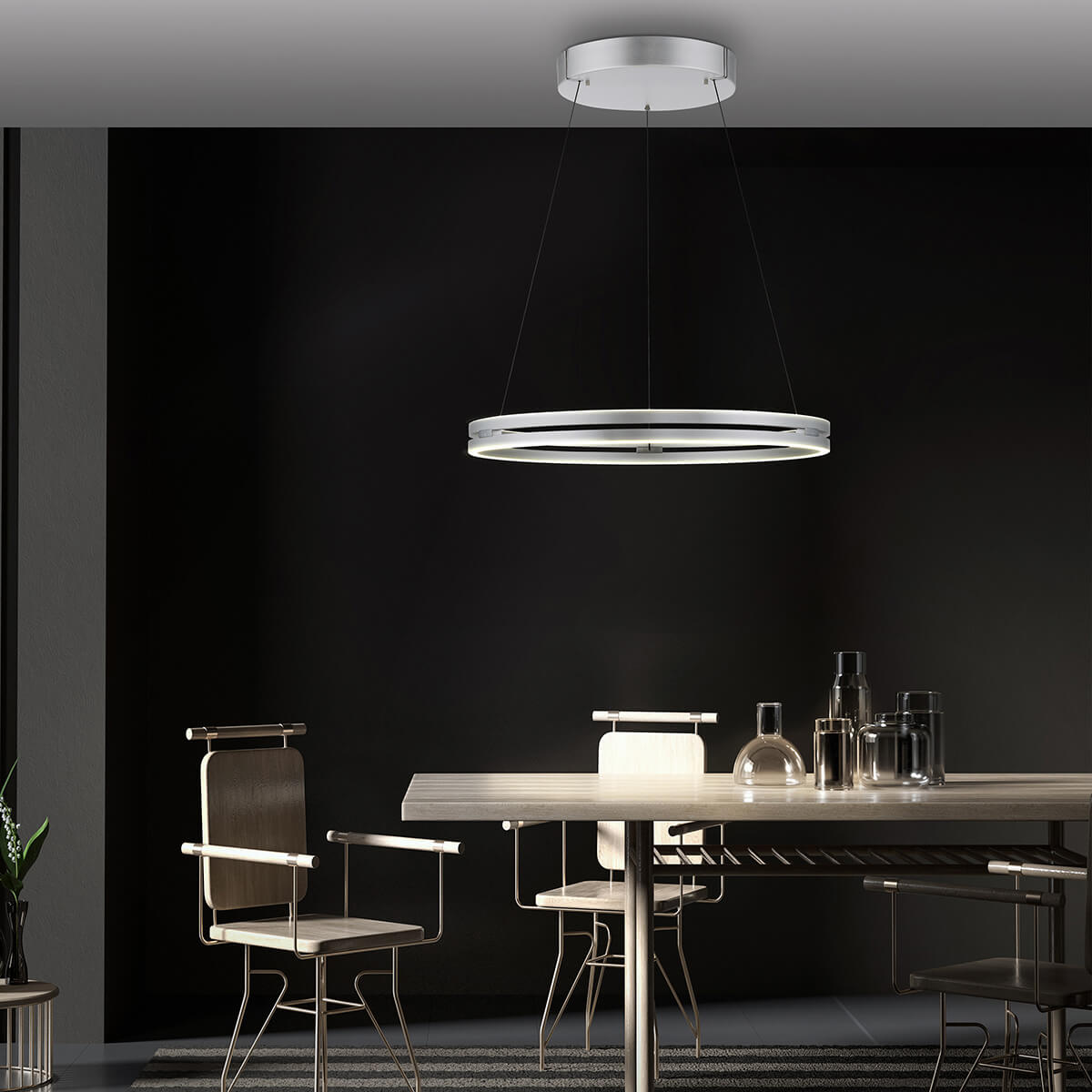 PURE E-Loop LED Pendelleuchte mit e-LIFT und CCT