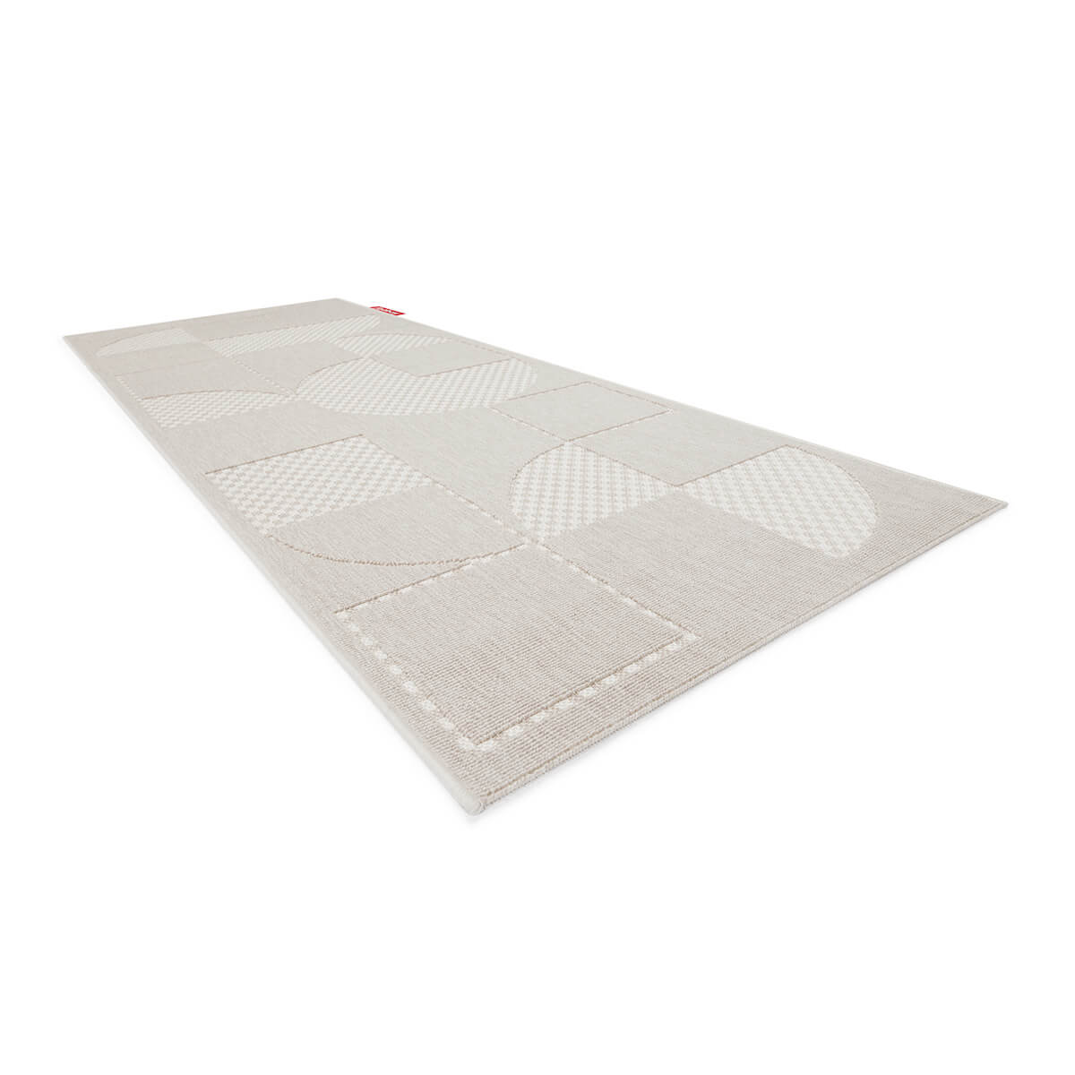 Fatboy Carpretty Catwalk Outdoor Teppich, Jigsaw creme-weiß