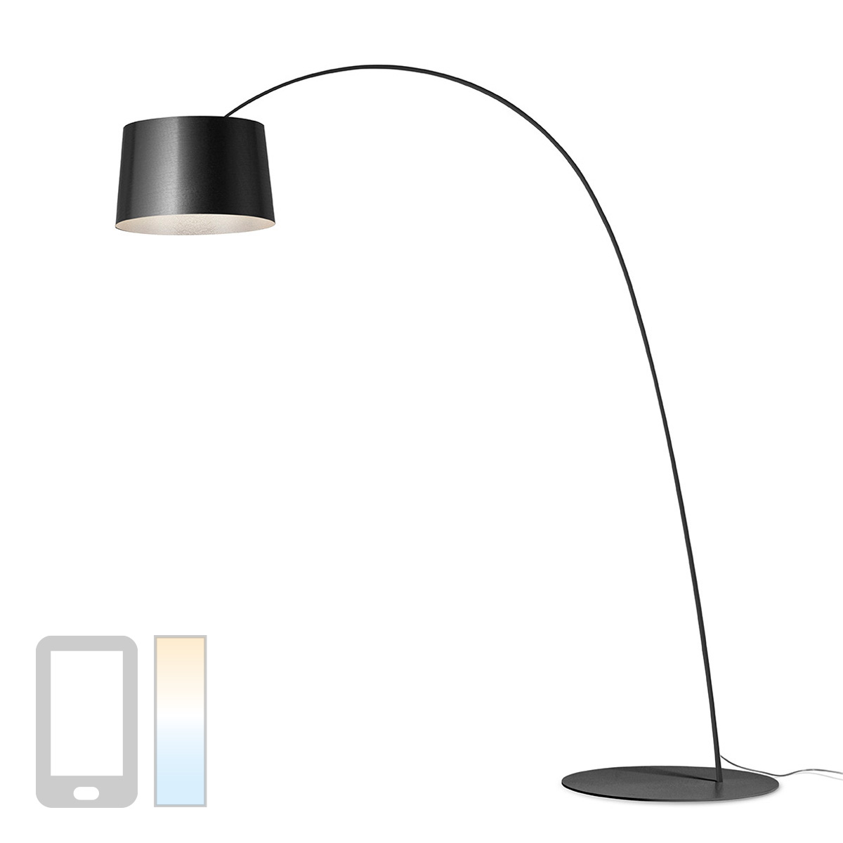 Foscarini Twiggy MyLight Tunable White LED Terra, grafite (grafitgrau)