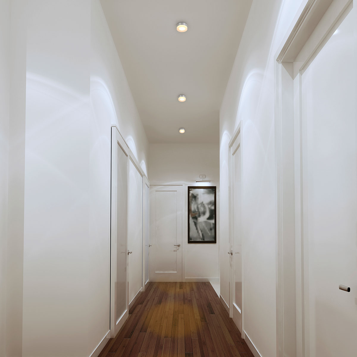 Bopp One LED Wand- / Deckenaufbauleuchte, Aluminium geschliffen