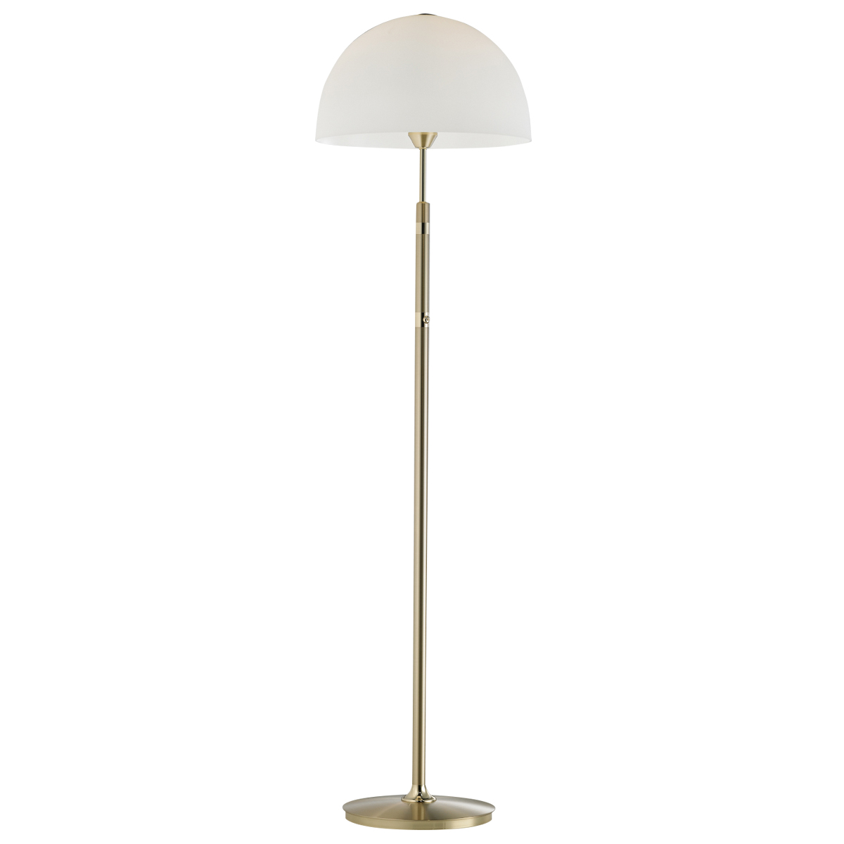 B+M Leuchten Moon II LED Stehleuchte, Messing matt / poliert