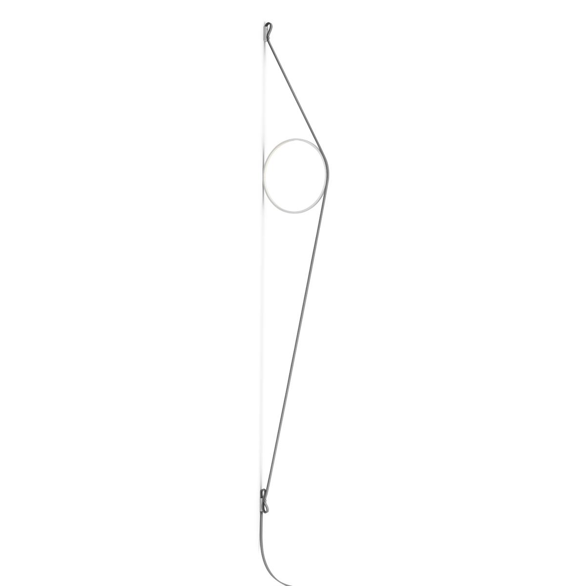 Flos Wirering Wandleuchte, Kabel: grau, Ring: weiß (©Officine Mimesi)