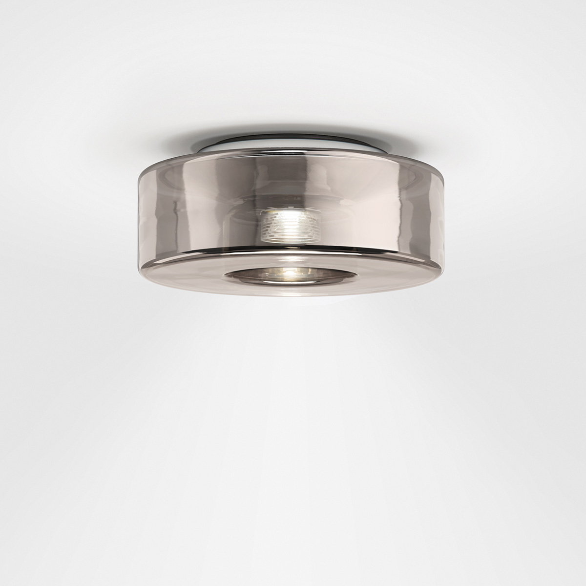 Serien.lighting Curling Ceiling M LED Deckenleuchte, 3000 K, Glas neusilber (©serien.lighting)