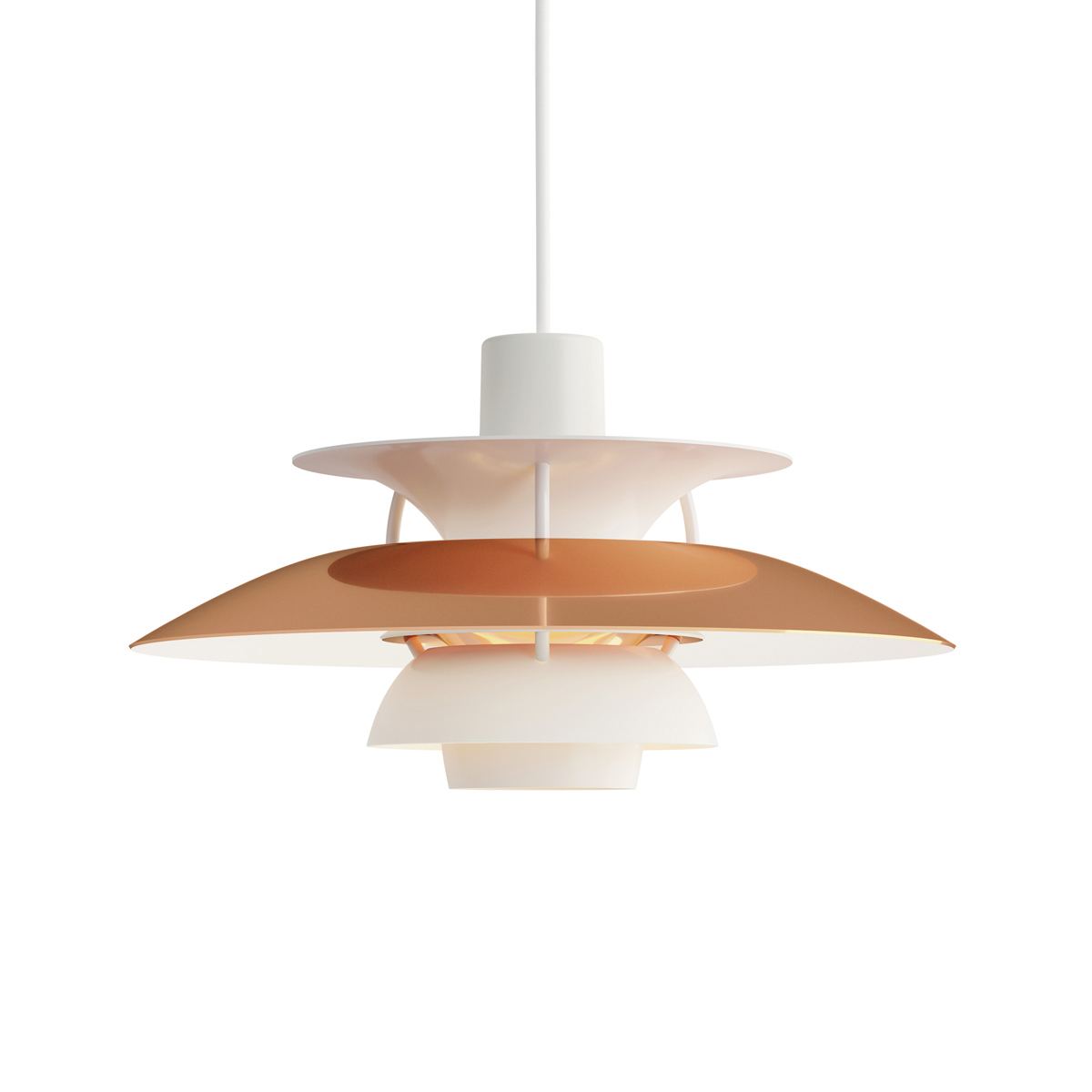Louis Poulsen PH 5 Mini Pendelleuchte, Kupfer
