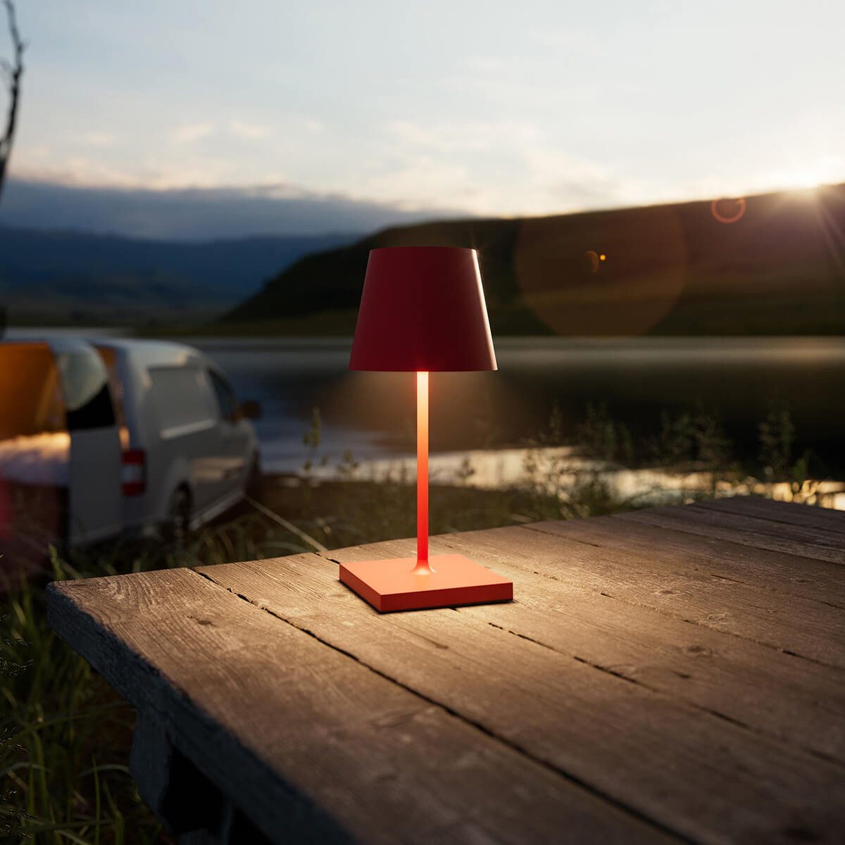 Sigor Nuindie mini LED Akkuleuchte, Flex-Mood, feuerrot