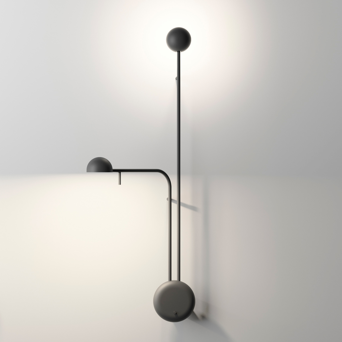 Vibia Pin 1685 LED Wandleuchte, schwarz matt