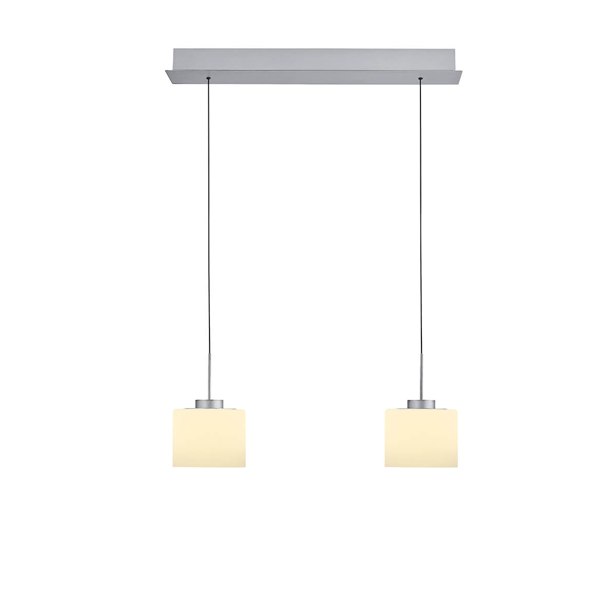HELL Abby LED Pendelleuchte, 2-flg., Aluminium eloxiert