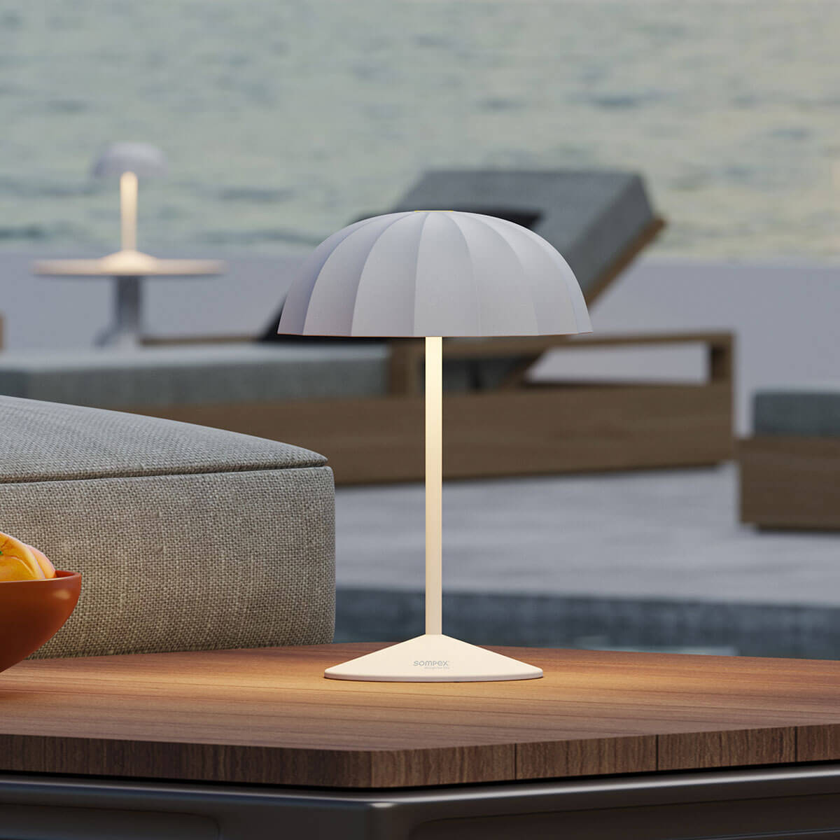 Sompex Ombrellino LED Akkuleuchte, weiß