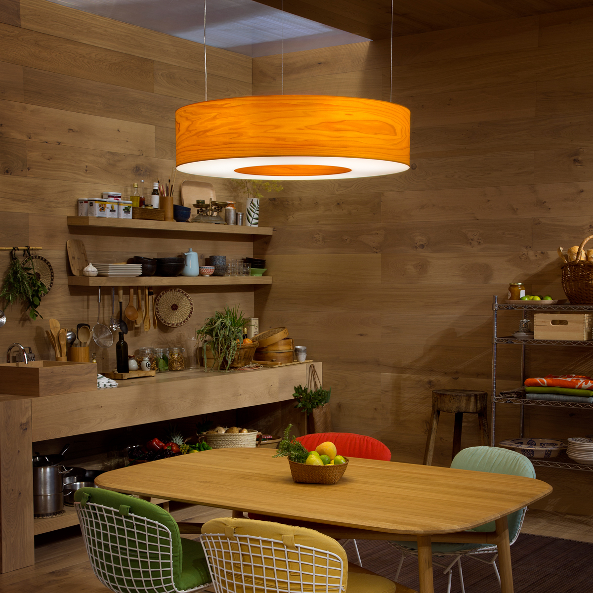 LZF Lamps Saturnia Medium LED Pendelleuchte, gelb