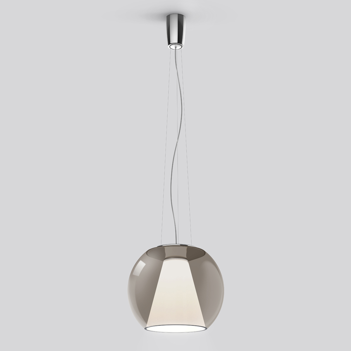 Serien.lighting Draft Suspension Rope M LED Pendelleuchte, Dim2Warm, Glas braun (©serien.lighting)