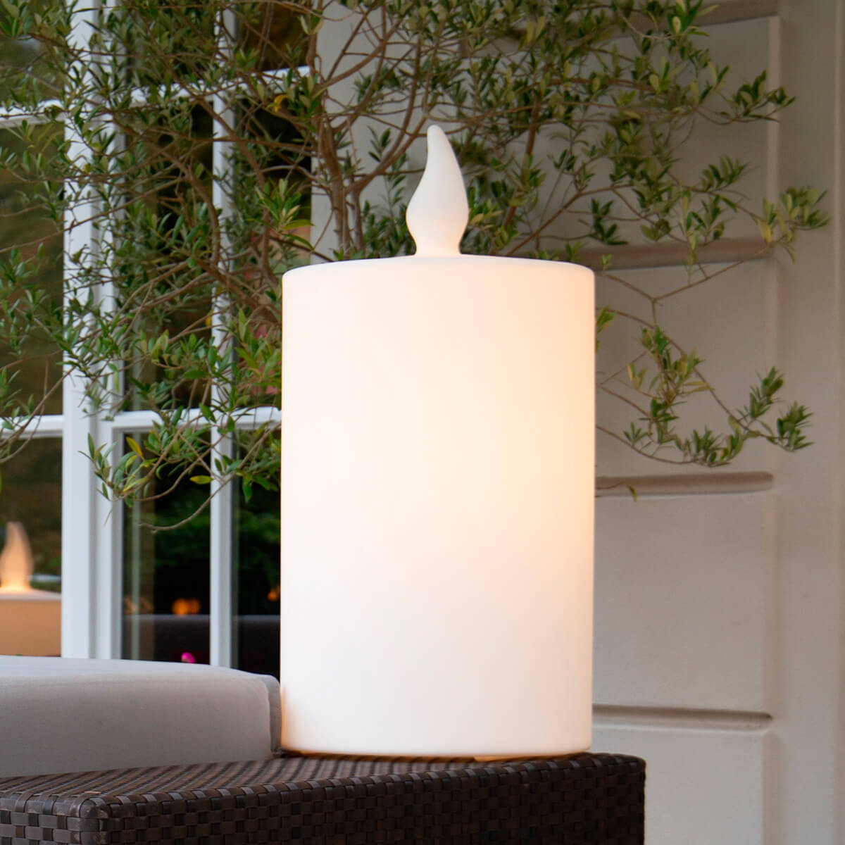 8 seasons design Shining Candle Dekoleuchte, Höhe: 80 cm, weiß