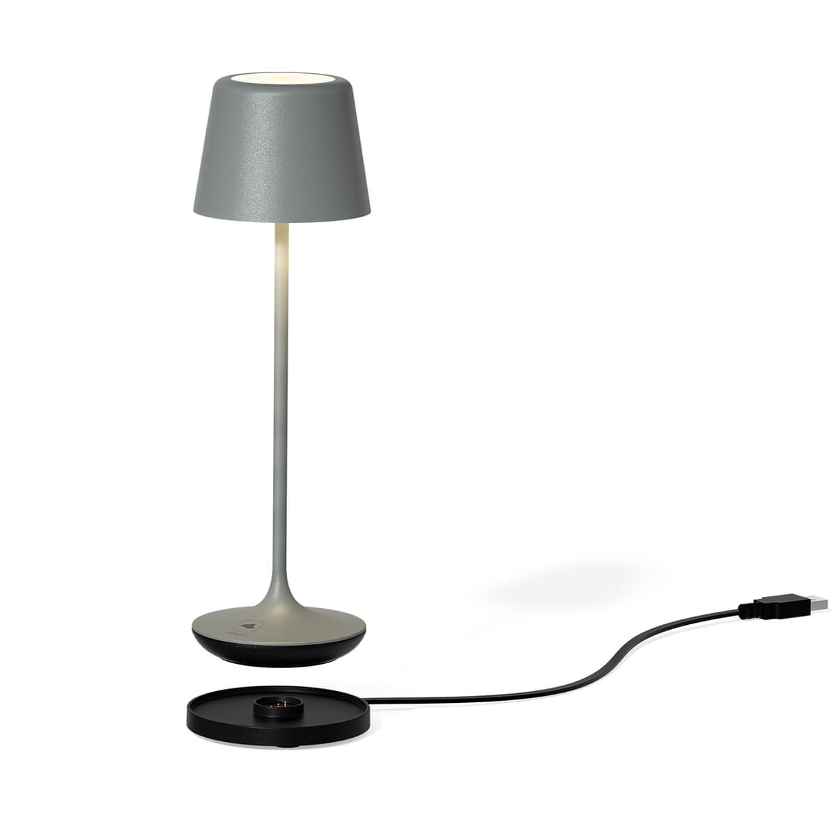 Leonardo Bari RGB LED Akkuleuchte, grau