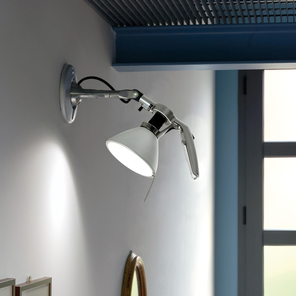Luceplan Fortebraccio Spot Parete, Ø: 11 cm, Aluminium