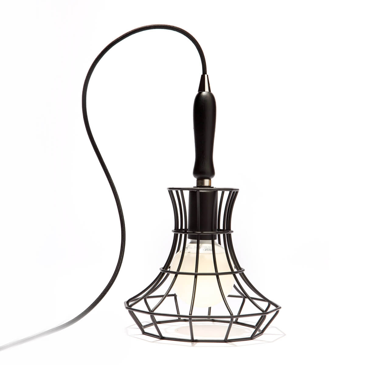 Zava Lady Cage Tischleuchte, schwarz