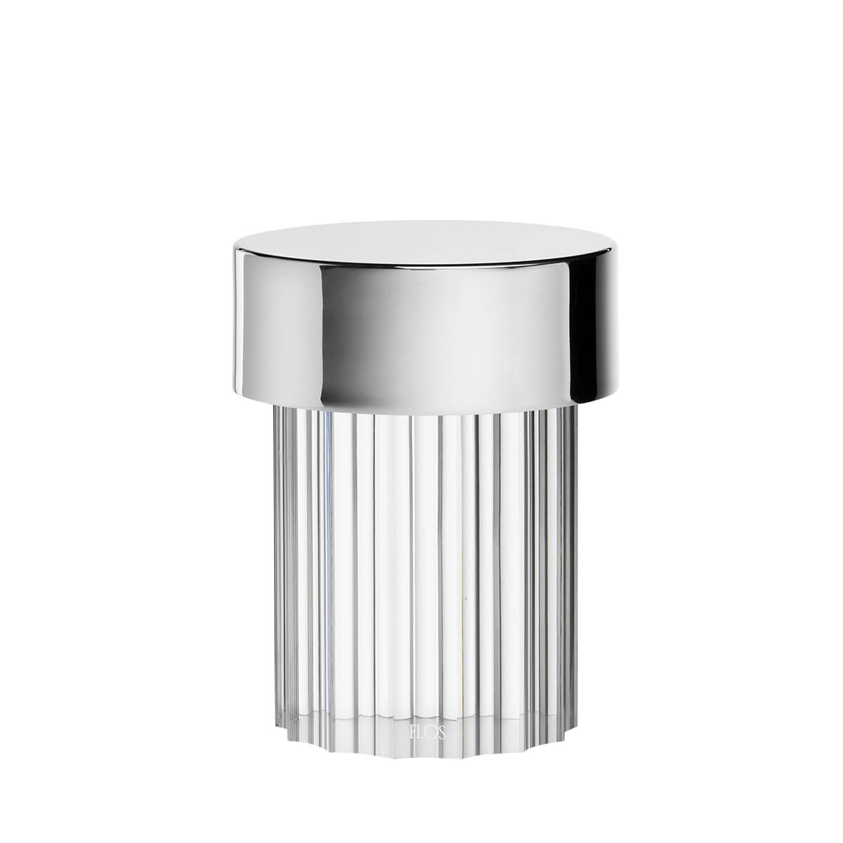 Flos Last Order Fluted LED Akkuleuchte, Stahl glänzend